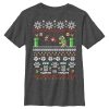 NINTENDO Boy's And Bowser Ugly Christmas Sweater Child T-Shirt