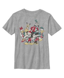 Disney Boy's Mickey & Friends The Gangs Together For Holiday Child T-Shirt