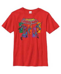 Marvel Boy's Spider-Man Web Poses Child T-Shirt