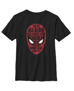 Marvel Boy's Spider-Man: Far From Home Alone Quote Child T-Shirt