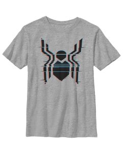 Marvel Boy's Spider-Man: Far From Home Glitch Logo Child T-Shirt