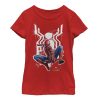 Marvel Girl's Spider-Man: Far From Home Logo Splatter Child T-Shirt