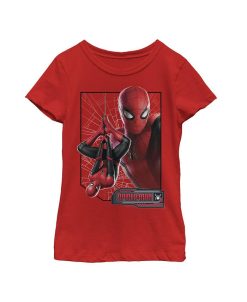 Marvel Girl's Spider-Man: Far From Home Web Frame Child T-Shirt