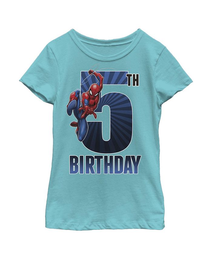 Girl's Spider-Man Swinging 5th Birthday Child T-Shirt Marvel Girl's Spider-Man Swinging 5th Birthday Child T-Shirt -Carter’s Shop