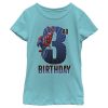 Marvel Girl's Spider-Man Swinging 3rd Birthday Child T-Shirt