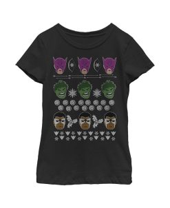 Marvel Girl's Ugly Christmas Avengers Child T-Shirt