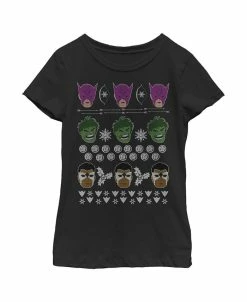 Marvel Girl's Ugly Christmas Avengers Child T-Shirt