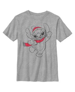 Disney Boy's Lilo & Stitch Santa Hats And Smiles Child T-Shirt