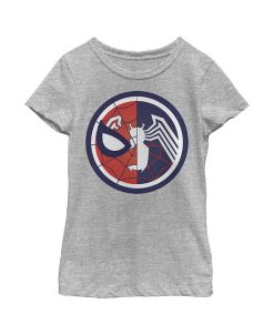 Marvel Girl's Spider-Man Venom Split Circle Child T-Shirt