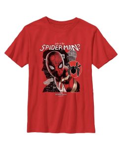 Marvel Boy's Spider-Man: No Way Home Who Is The Spider-Man Child T-Shirt