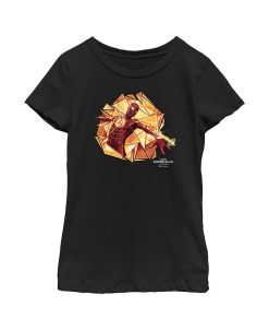 Marvel Girl's Spider-Man: No Way Home Gold Web Shot Child T-Shirt
