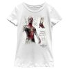 Marvel Girl's Spider-Man: Now Way Home Integrated Suit Sketch Child T-Shirt