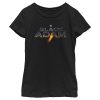 DC COMICS Girl's Black Adam Lightening Logo Child T-Shirt