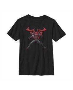Marvel Boy's Spider-Man Miles Morales Symbol Child T-Shirt