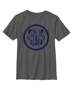 Marvel Boy's Black Panther: Wakanda Forever Panther Logo Child T-Shirt
