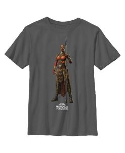 Marvel Boy's Black Panther: Wakanda Forever Okoye Standing Tall Child T-Shirt