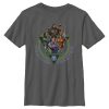Marvel Boy's Black Panther: Wakanda Forever Character Portrait Triangles Child T-Shirt