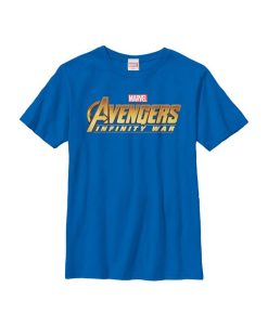 Marvel Boy's Avengers: Avengers: Infinity War Filled Logo Child T-Shirt