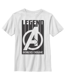 Marvel Boy's Avengers: Endgame Bold Legend Logo Child T-Shirt