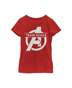 Marvel Girl's Avengers: Endgame Team Goals Logo Child T-Shirt