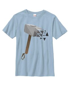 Marvel Boy's Geometric Thor Hammer Child T-Shirt