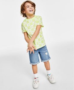 Epic Threads Checkered Dino T-Shirt & Cargo Shorts Separates, Created For Macy's