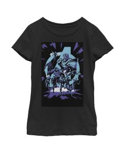 Marvel Girl's Avengers: Endgame Galactic Battle Cartoon Child T-Shirt