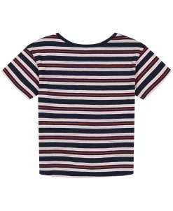 Tommy Hilfiger Big Girls Signature Stripe Tie-Front T-shirt -Carter’s Shop 23391725 fpx