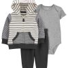 Carter's™ Baby Boys Hooded Bear Jacket, Bodysuit And Pants, 3 Piece Set