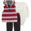 Carter's™ Baby Boys Little Vest, Bodysuit And Pants, 3 Piece Set