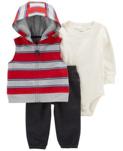 Carter's™ Baby Boys Little Vest, Bodysuit And Pants, 3 Piece Set