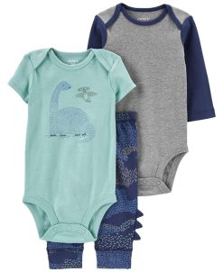Carter's™ Baby Boys Long And Short Sleeve Bodysuits And Pants, 3 Piece Set