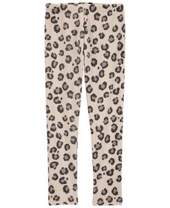Carter's™ Big Girls Leopard Printed Cozy Fleece Leggings