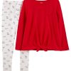Carter's™ Little Girls Heart Jersey Top And Leggings, 2-Piece Set