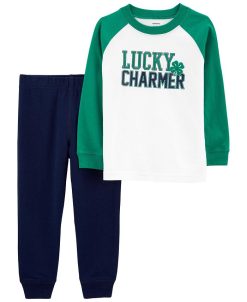 Carter's™ Toddler Boys St. Patrick's Day Jersey T Shirt And Joggers, 2 Piece Set