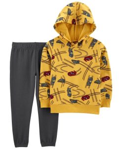 Carter's™ Toddler Boys Race Car Hoodie And Joggers, 2 Piece Set