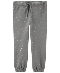 Carter's™ Toddler Girls Polka Dot Pull-On Fleece Joggers