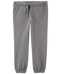 Carter's™ Toddler Girls Polka Dot Pull-On Fleece Joggers