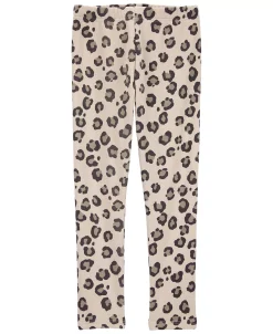 Carter's™ Little Girls Leopard Cozy Fleece Leggings