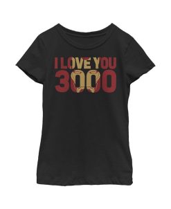 Marvel Girl's Iron Man Forever Love 3000 Child T-Shirt