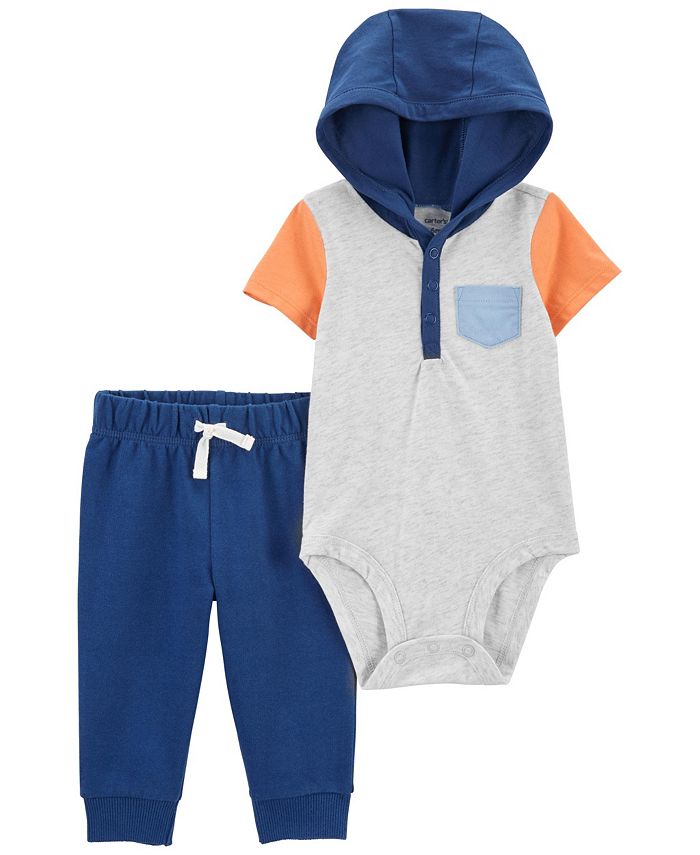 Baby Boys Hooded Bodysuit And Pants, 2 Piece Set Carter's™ Baby Boys Hooded Bodysuit And Pants, 2 Piece Set -Carter’s Shop