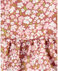 Carter's™ Baby Girls Top, Bodysuit And Floral Diaper Cover, 3 Piece Set -Carter’s Shop 23537680 fpx
