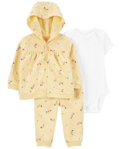 Carter's™ Baby Girls Bodysuit, Pant And Cardigan, 3 Piece Set