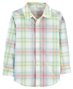 Carter's™ Little Boys Plaid Button-Front Shirt