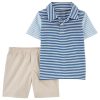 Carter's™ Baby Boys Striped Polo Shirt And Shorts, 2 Piece Set