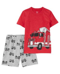 Carter's™ Baby Boys Fire Truck T Shirt And Shorts, 2 Piece Set