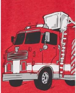 Carter's™ Toddler Boys Fire Truck Snow Yarn T-shirt And Shorts Set, 2 Piece -Carter’s Shop 23537813 fpx