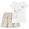 Carter's™ Girls Sibling Matching Bunny T Shirt And Floral Skirt, 2 Piece Set
