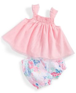 First Impressions Baby Girls Tulle Bloomer, 2 Piece Set, Created For Macy's