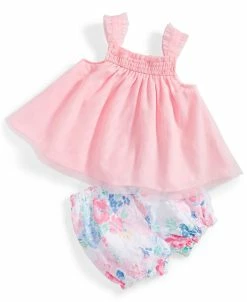 First Impressions Baby Girls Tulle Bloomer, 2 Piece Set, Created For Macy's